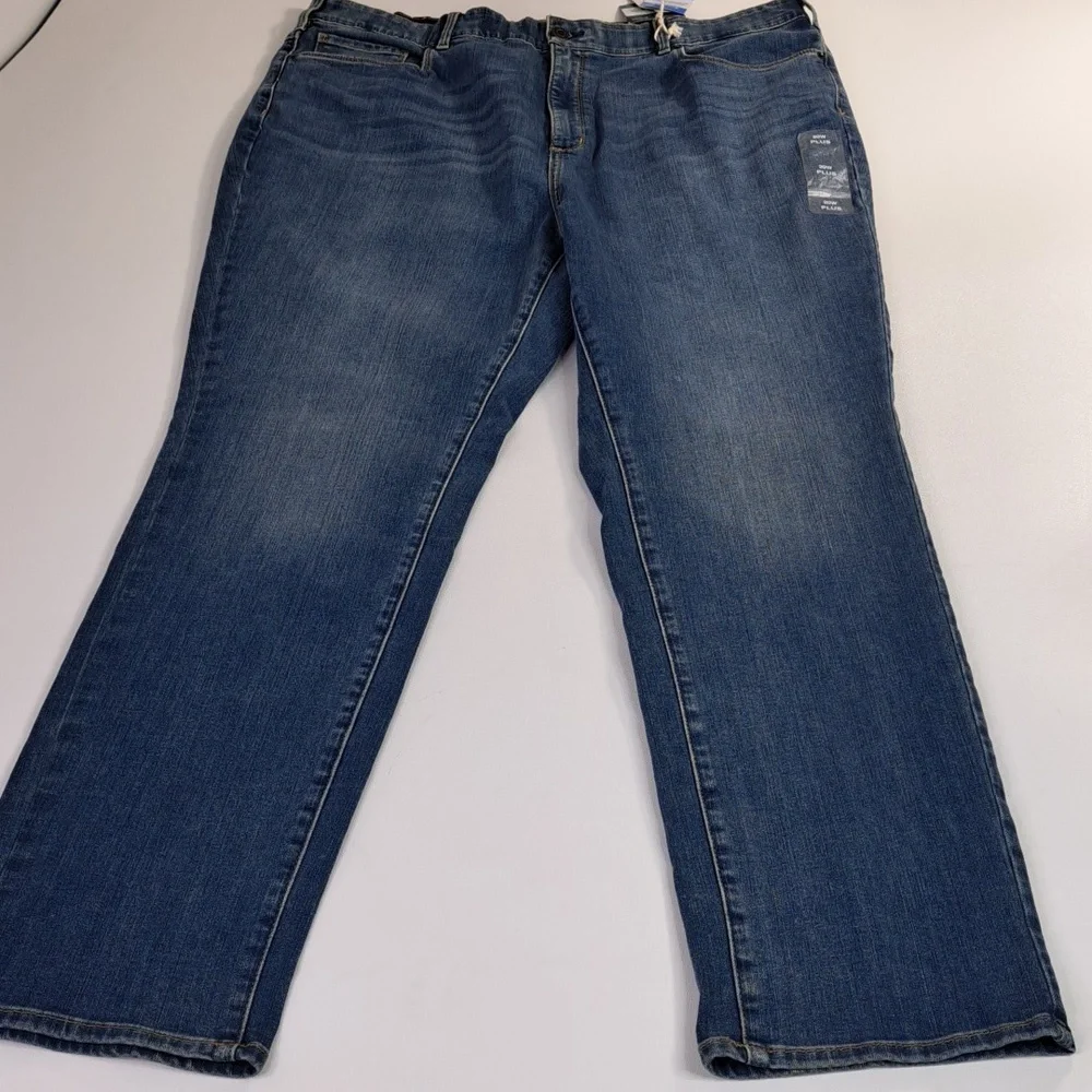 New Eddie Bauer Voyager High Rise Straight Sorbtek Blue Jeans Size 20W - Picture 10 of 17
